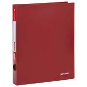 Папка на 2 кольцах BRAUBERG «Стандарт», 40 мм, красная, до 300 листов, 0,9 мм, 270480