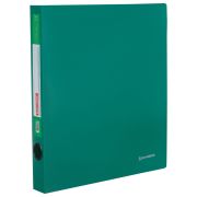 Папка на 2 кольцах BRAUBERG «Стандарт», 40 мм, зеленая, до 300 листов, 0,9 мм, 270481