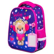 Ранец BRAUBERG FIT, 2 отделения, «Smiling bear», 3D-панель, 38х27х14 см, 270614
