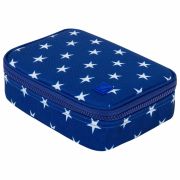 Пенал-косметичка BRAUBERG БОЛЬШОЙ, 1 отделение, 1 откидная планка, ткань, 21x15x6 см, «Stars», 270707