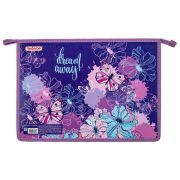 Папка для тетрадей ПИФАГОР А4, 1 отделение, картон/пластик, на молнии, «Butterflies», 270854