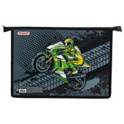 Папка для тетрадей ПИФАГОР А4, 1 отделение, картон/пластик, на молнии, «Full speed», 270857