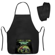 Фартук с нарукавниками для уроков труда ПИФАГОР, 1 карман, 44x55 см, «Monster steel», 270925