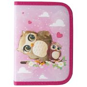 Пенал ПИФАГОР, 1 отделение, полиэстер, 19х13 см, «Cute owls», 271011