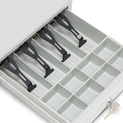 Ящик денежный для кассира «МЕРКУРИЙ 100.2», МАЛЫЙ, (БЕЗ ПОДКЛЮЧЕНИЯ ККМ), 333х407х103 мм, серый, М-100.2