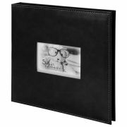 Фотоальбом BRAUBERG «Premium Black» 20 магнитных листов 30х32 см, под кожу, черный, 391186