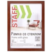 Рамка 21х30 см «итальянский орех» STAFF «Grand», багет 18 мм, стекло, МДФ, 391200