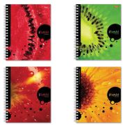 Тетрадь А5, 80 л., HATBER, гребень, клетка, обложка картон, «IFRESH» (4 вида), 80Т5B1гр, T115091