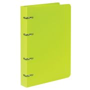 Тетрадь на кольцах А5 160х215 мм, 80 л., пластик, клетка, BRAUBERG, «Салатовый», 403250