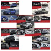 Тетрадь 24 л. HATBER скоба, клетка, обложка картон, «Автопанорама» (5 видов в спайке), 24Т5В1