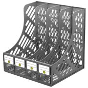Лоток для бумаг вертикальный DOLCE COSTO 4 секции серый