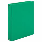 Тетрадь на кольцах А5 (180х220 мм), 80 листов, обложка ПВХ, клетка, BRAUBERG, зеленый, 403910