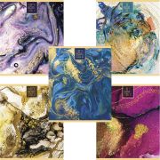 Тетрадь А5, 48 л., ПЗБМ, скоба, клетка, фольга, выборочный TWIN лак, «Флюид» (5 видов), 029630