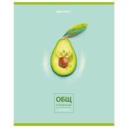 Тетрадь предметная «AVOCADO» 48 л., глянцевый лак, ОБЩЕСТВОЗНАНИЕ, клетка, BRAUBERG, 404274