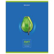 Тетрадь предметная «AVOCADO» 48 л., глянцевый лак, ЛИТЕРАТУРА, линия, подсказ, BRAUBERG, 404281