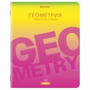 Тетрадь предметная «GRADIENT» 48 л., матовая ламинация, лак, ГЕОМЕТРИЯ, клетка, BRAUBERG, 404290