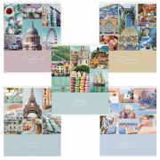 Тетрадь А5, 48 л., HATBER-ECO скоба, офсет №2 ЭКОНОМ, клетка, обложка мелованная бумага, «Travelbook», 075793, 48Т5D1