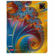 Тетрадь на кольцах А5 166х220 мм, 80 л., металлизированный картон, клетка, HATBER, «Аммонит», 80ТК5мтлВ1, 80ТК5мтлВ1_2628