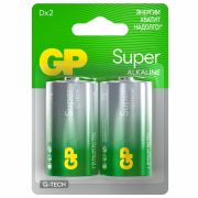 Батарейки КОМПЛЕКТ 2 шт., GP Super G-Tech, D (LR20, 13А), алкалиновые, блистер, 13A-2CR2