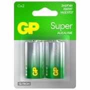 Батарейки КОМПЛЕКТ 2 шт., GP Super G-Tech, С (LR14, 14А), алкалиновые, блистер, 14A-2CR2