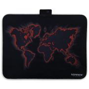 Коврик для мыши SONNEN «LIGHTING», резина+ткань, 350х270х4 мм, чёрный, 513316