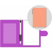 Блокнот с ручкой Lamark Delight Time, 105х150 мм, авт.ручка, вн.блок на гребне, цвет мускатная дыня