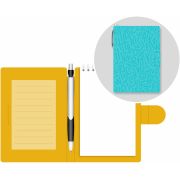 *Блокнот с ручкой Lamark Delight Time, 105х150 мм, авт.ручка, вн.блок на гребне, цвет лед