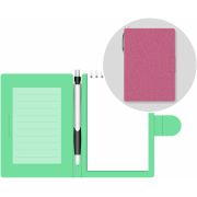 Блокнот с ручкой Lamark Delight Time, 105х150 мм, авт.ручка, вн.блок на гребне, цвет смородина