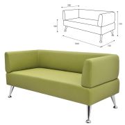 Диван мягкий трехместный «Норд», «V-700», 1560х720х730 мм, c подлокотниками, экокожа, светло-зеленый