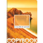 Тетрадь Lamark Yellow серии Colors in Nature, А4, на гребне, 205х290 мм, 80 л., клетка, картонная обложка, полноцветная печать