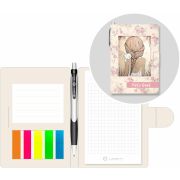 *Блокнот-органайзер Lamark Kitty, 105х150 мм, ручка, пласт.закладки, вн.блок на склейке, клетка