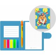 Блокнот-органайзер Lamark Лиса с арбузами, 105х150 мм, авт. шариковая ручка, пласт. закладки, вн.блок на склейке, клетка