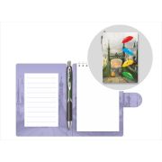 *Блокнот с ручкой Lamark Umbrellas, 105х150 мм, ручка автоматическая OilGelPen, внутренний блок на спирали