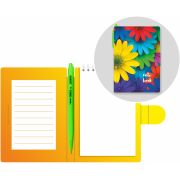 Блокнот с ручкой Lamark «Герберы», 105х150 мм, внутренний блок белый, 50 л., на гребне