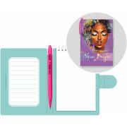 Блокнот с ручкой Lamark Мулатка, 105х150 мм, ручка, внутренний блок белый на гребне, 50 л.