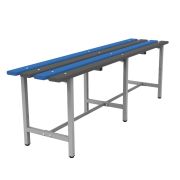 Скамья пластиковая влагостойкая на металлокаркасе «СТ 3П», 1500х350х460 мм, регулируемые опоры, каркас металлический серый, сиденье пластик