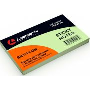 Бумага для заметок с клеевым краем 76x127 мм, 100 л., зеленая пастель, Lamark