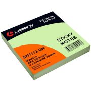 Бумага для заметок с клеевым краем 76x76 мм, 100 л., зеленая пастель, Lamark