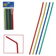 Одноразовые трубочки для коктейля, комплект 50 шт., разноцветные, в упаковке с европодвесом, 1502-0539