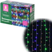 Электрогирлянда-занавес комнатная «Штора» 2х2 м, 304 LED, мультицветная, 220 V, контроллер, ЗОЛОТАЯ СКАЗКА, 591105