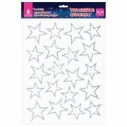Украшение для окон и стекла ЗОЛОТАЯ СКАЗКА «Звезды 2», 25,8х33,5 см, ПВХ, 591256