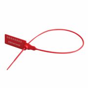 Пломбы пластиковые номерные УНИВЕРСАЛ, самофиксирующиеся, длина рабочей части 350 мм, КРАСНЫЕ, КОМПЛЕКТ 1000 шт., 600806