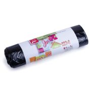 Мешки для мусора, 60 л, черные, в рулоне 20 шт., ПНД, 7 мкм, 60х70 см, эконом, КБ, «ЭкоДом», 1749
