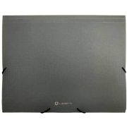 Папка на резинке А4, 0,60 мм, пластик., тиснение «диамант», серая, Lamark