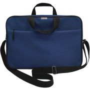 Папка-портфель Lamark, A4+, 39х27х8 см, 1 отделение, на молнии, с ручками, карман снаружи, усиленное дно, ремень, цвет синий