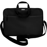 Папка-портфель Lamark, A4+, 39х27х8 см,1 отделение, на молнии, с ручками, карман снаружи, усиленное дно, ремень, цвет черный