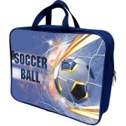 *Папка-портфель Lamark Soccer Ball, A4, 1 отделение, 36х24,5х7 см, на молнии, с ручками, печать по ткани с одной стороны