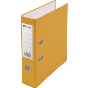Папка-регистратор Lamark PP 80мм (75мм) желтый, металл.окантовка, карман, 50 шт/упак, разобранная