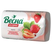 Мыло туалетное 90 г ВЕСНА «Земляника со сливками», ГОСТ, 6090