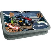 Пенал Lamark Champion, 1 отделение, на 17 предметов, 115х205х30 мм, на молнии, покрытие Soft touch